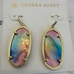 Kendra Scott Elle Watercolor Illusion Drop Earrings NWOT